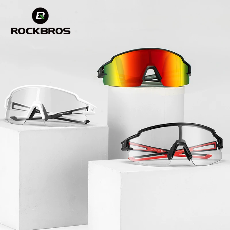

ROCKBROS Cycling Glasses Photochromic Eye Protecting Glasses Glasses Eyewear Goggles Windproof Bicycle Outdoor Sports Sunglasses