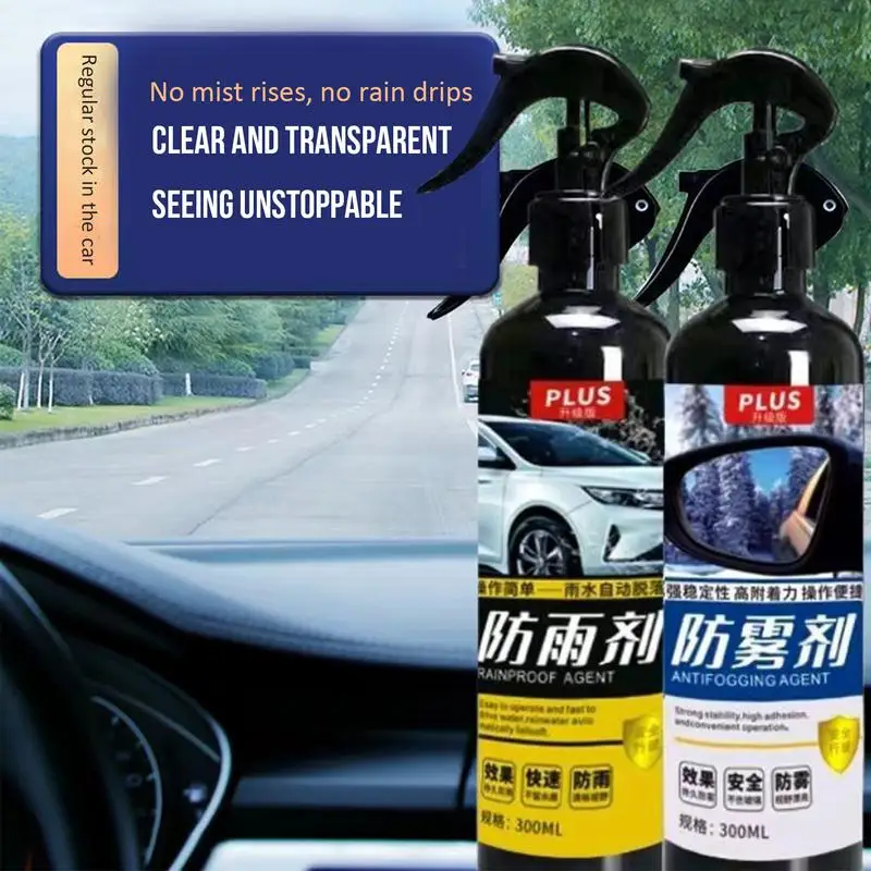 

Premium Car Glass Coating Spray 2 In 1 Anti Fogging Rainproof Spray Auto Window Cleaner For Windshields Mirrors Polishing Liquid
