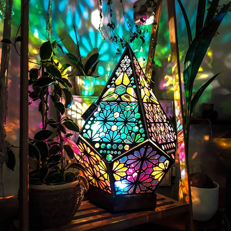 

LED Bohemian Corner Floor Lamp Diamond Starry Sky Light Projection Lamp Floor Light Standing Lamp for Living Room Bedroom Decor