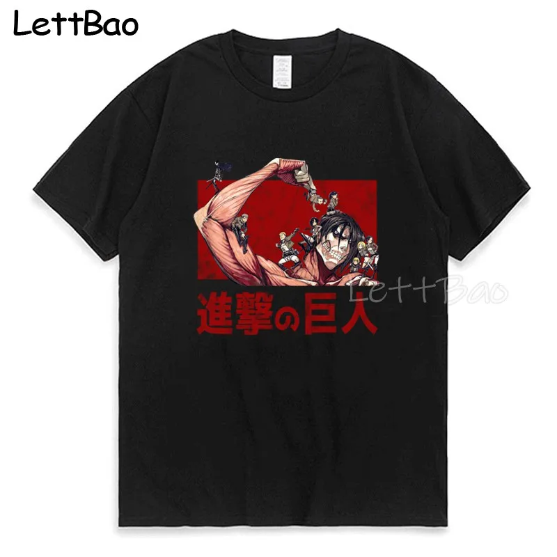 

Attack On Titan Chibi Design Men Women T-shirt Tops Kawaii Tshirt Black T-shirt Crew Neck Anime Manga Tee Shirt Clothes Cotton