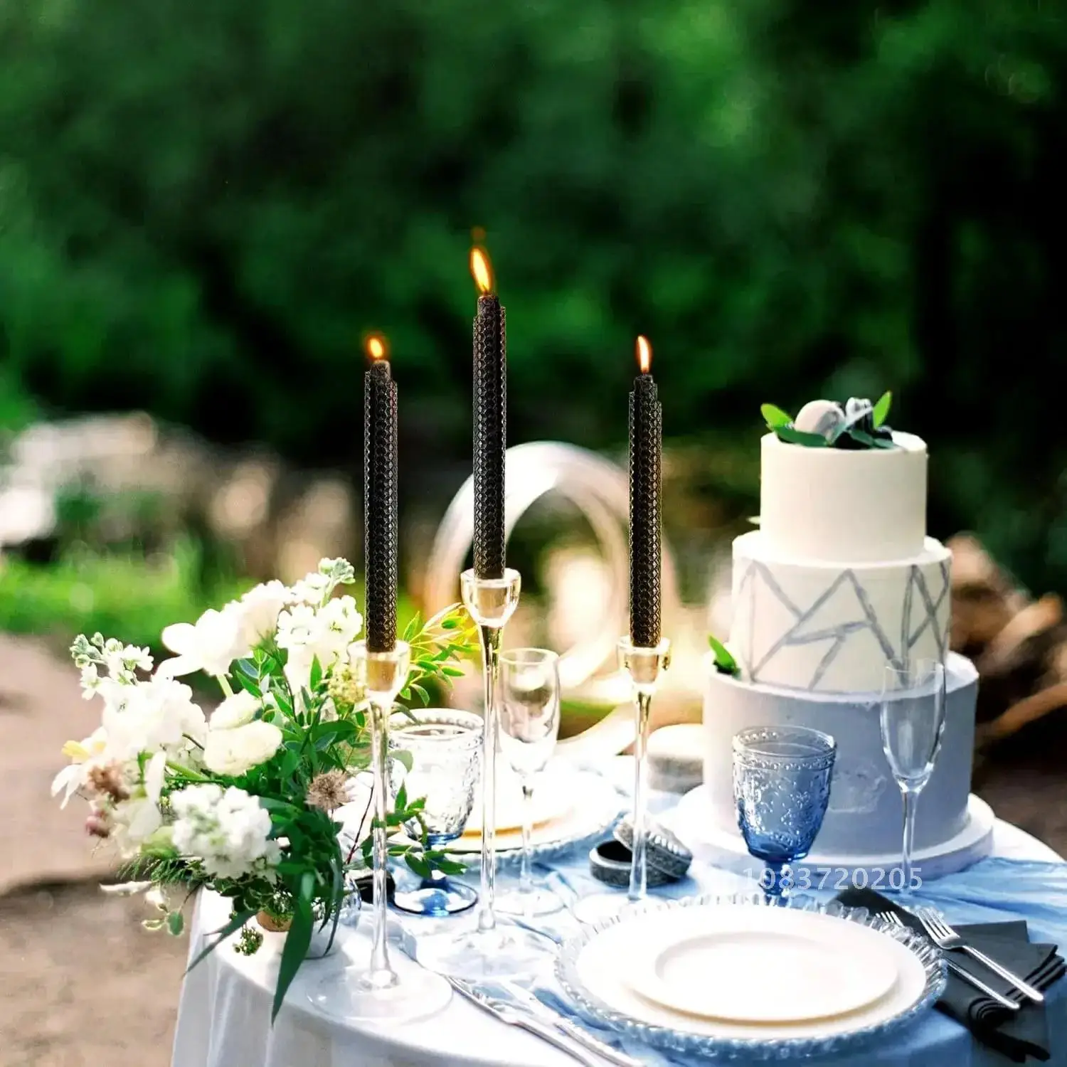 Конические свечи из пчелиного воска ручная работа сотовый дизайн бездымная