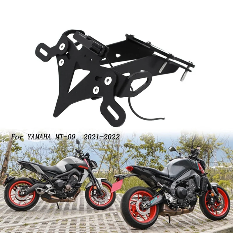 

Motorcycle License Plate Holder LED Rear Fender License Plate Holder Bracket For YAMAHA MT-09 MT09 2021-2022 2021