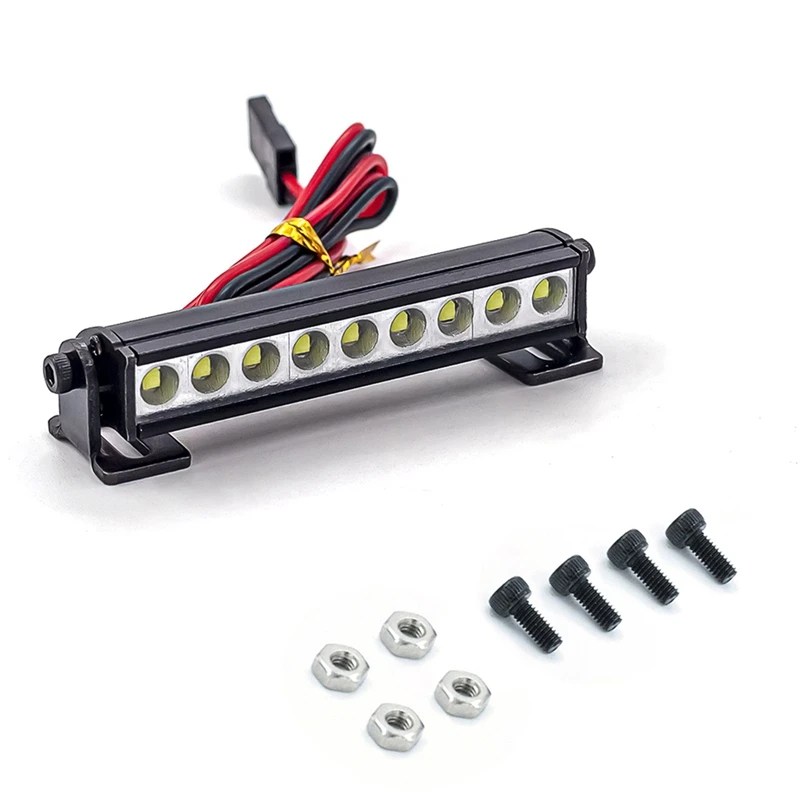 

5V-14.8V LED Light Bar Roof Lamp Lights For Axial SCX10 90046 Traxxas TRX4 Slash Rustler 1/8 1/10 RC Crawler Car