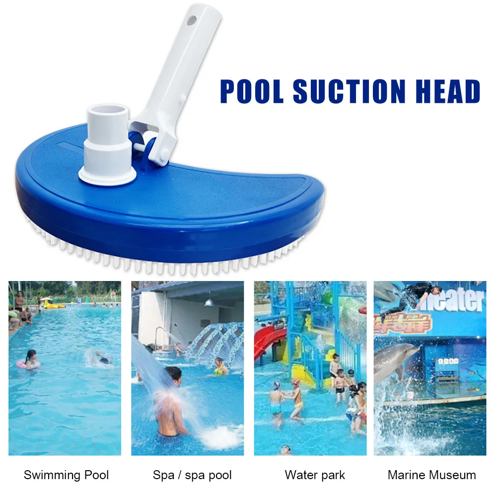 

Swimming Pool Suction Vacuum Head Brush Cleaner Half Moon Flexible Swimming Pool Curved Suction Head Cleaning Tool Pool Suction