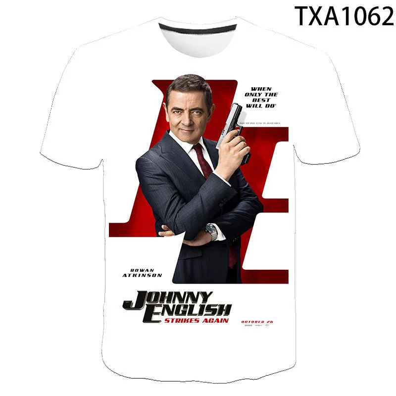 

Johnny English Strikes Again 3D T Shirts Casual Men Women Children Fashion Short Sleeve Boy girl Kids Printed T-shirt Tops Tee