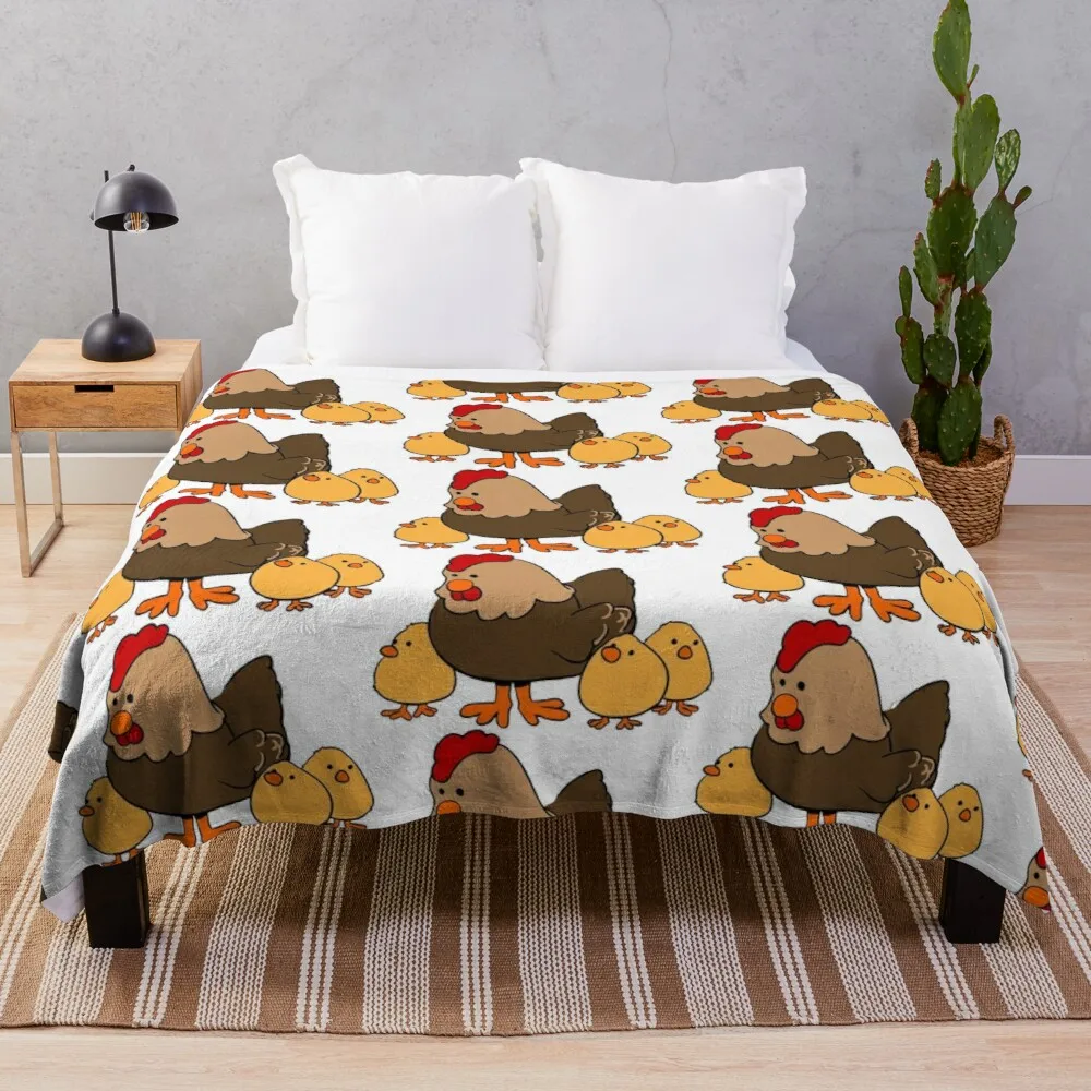 

Hen and Chickens Throw Blanket Large Blanket