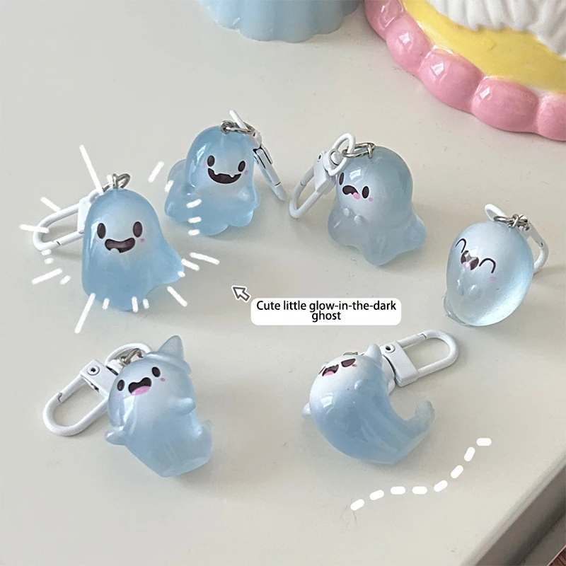 Хэллоуин светящийся призрак брелок мультфильм желейная кукла кулон для телефона