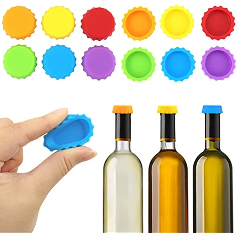 

Reusable Silica Gel Bottle Cap Sealed Beer Cap Vinegar Soy Sauce Bottle Soda Cola Cap Wine Protective Stopper