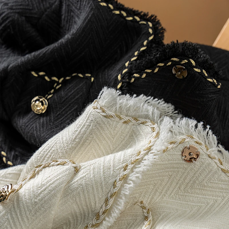 Wool Polyester 90% White Goose Down  Short  Women Jacket  Casacos De Inverno Feminino  High Street  Covered Button