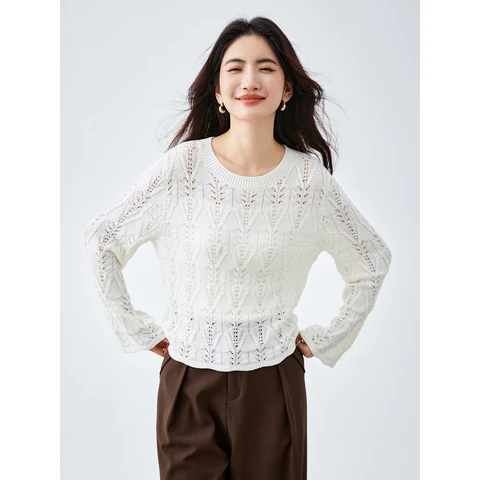 Vimly женский ажурный свитер из нейлона