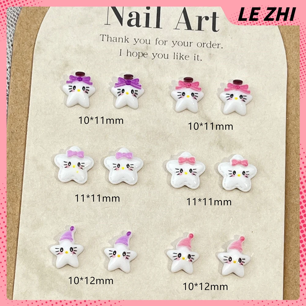 20 шт. смола 3D пятиконечная звезда бант подвески для ногтей наклейки вечеринки