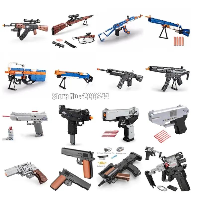 Военное оружие пистолет Ak47 98k Uzi Штурмовая винтовка P90 M4a1 Mp5 M1 - Цена: 6362.4