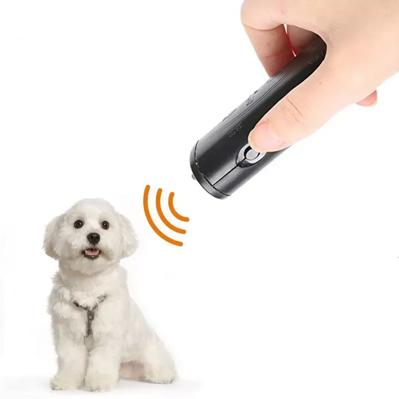 

2023NEW Dog Repeller Anti Barking Stop Bark Training Device Trainer LED Ultrasonic 3 in 1 Anti Barking Ultrasonic Without Batter
