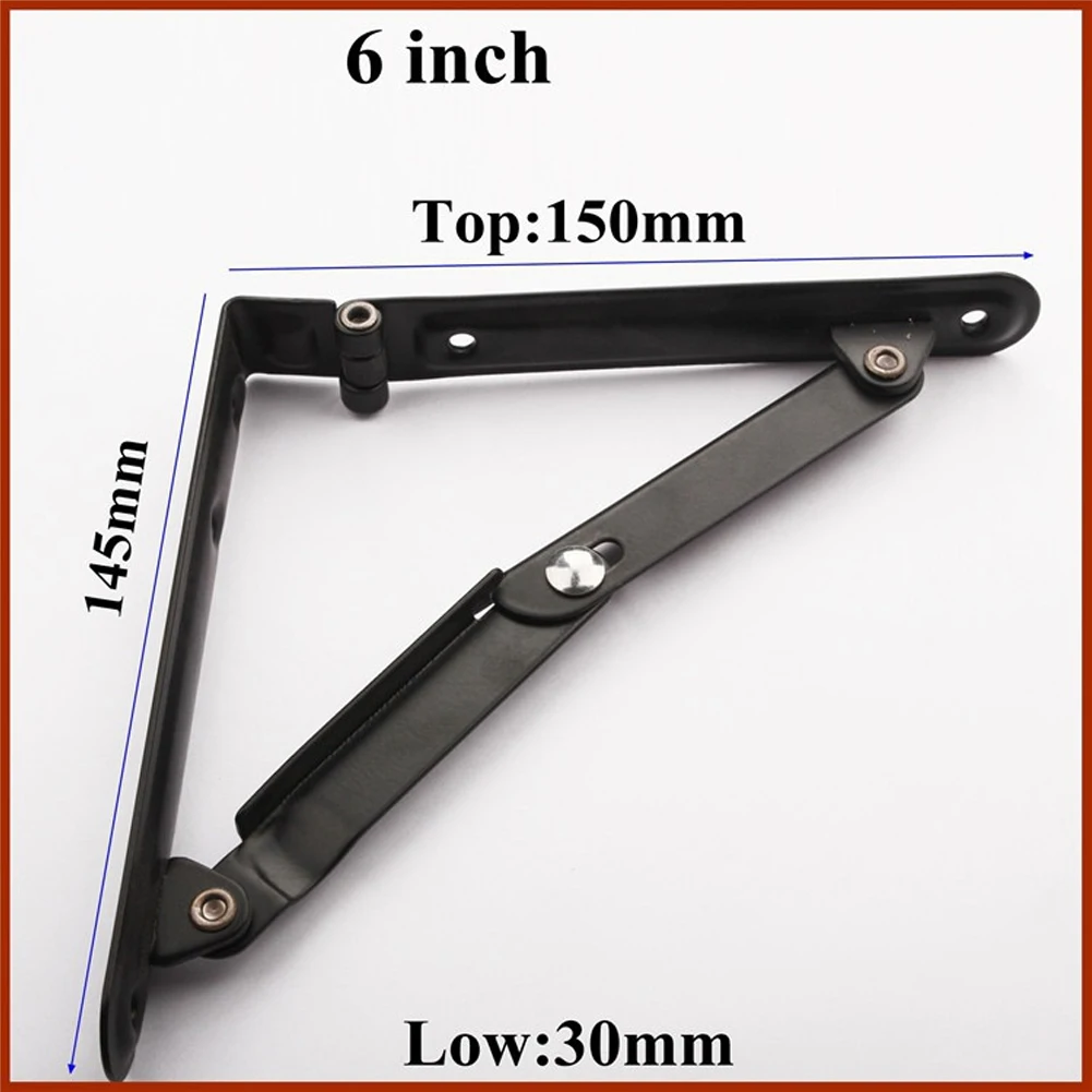 2pcs Home Wall Mounted Triangular Iron Kitchen Bearing DIY Support Storage Folding Shelf Bracket Bench Table Space Saving | Дом и сад