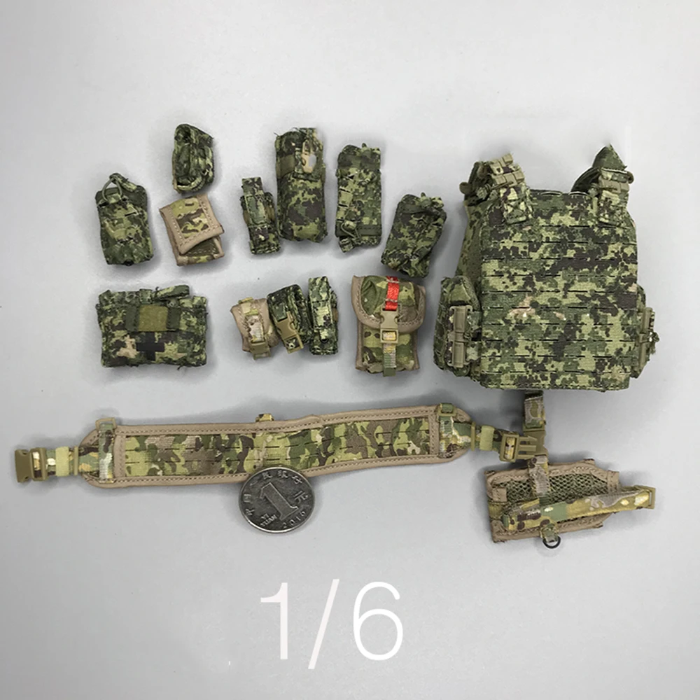 

Big Sales 1/6th Seal Special Force Military Hang Chest Bag Vest Model For 12inch Action Figures Collectable