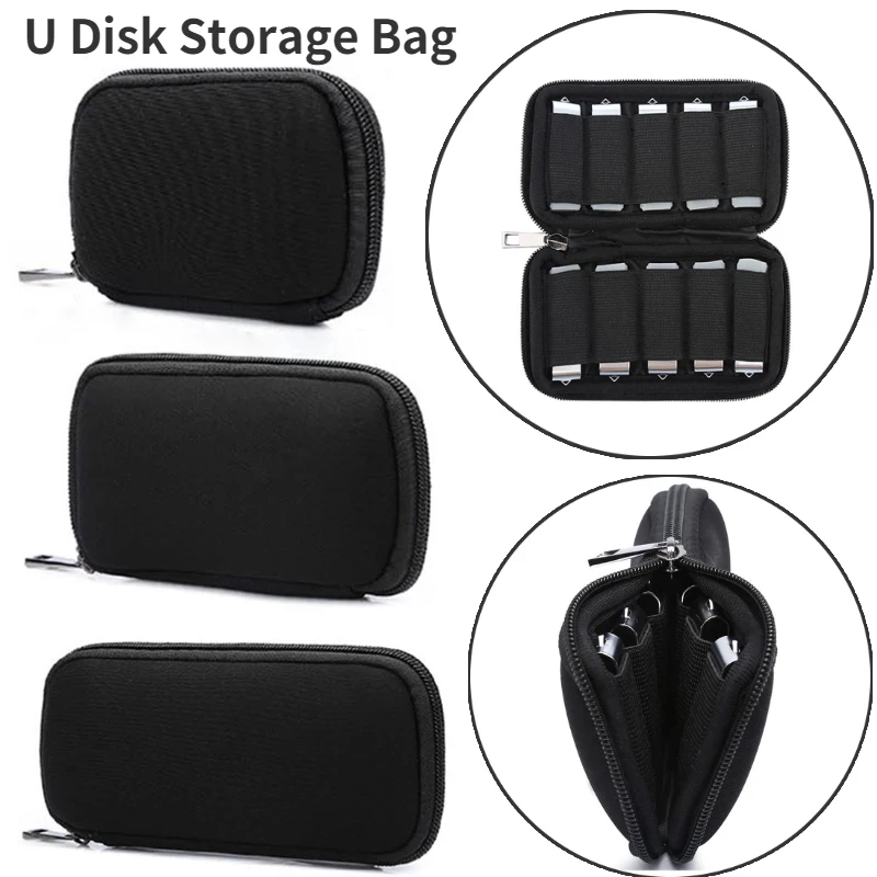

Drives Portable Durable Case Disk Bag Zipper Holder Shockproof Dustproof Organizer Travel Flash Storage Tools Protective