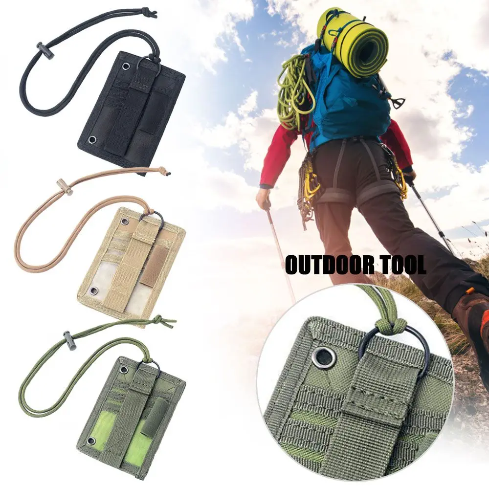 

Nylon Chest Hanging Bag Outdoor Tool Card Case Organizer Bag Molle Tactical Pouch Hunting ID Holder File Folder