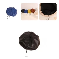hat popular headwear solid color vintage faux leather beanie cap birthday gift toddler hat kids beret