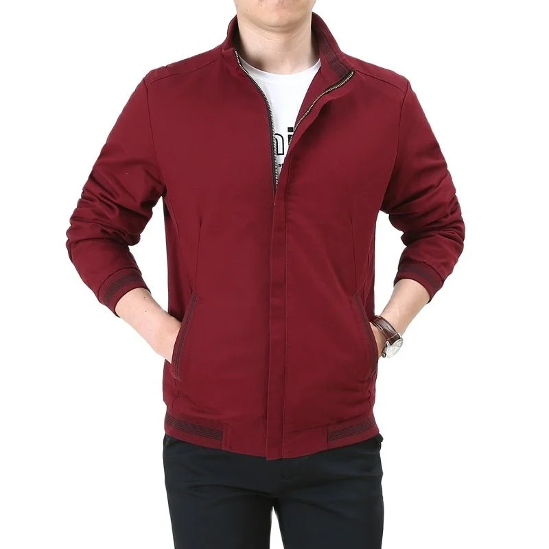 

Slim Fit Solid Mens Bomber Jacket 2022 Spring Autumn Male Baseball Thin Jackets Brand Casual Coat Top Men's windbreaker Jacket
