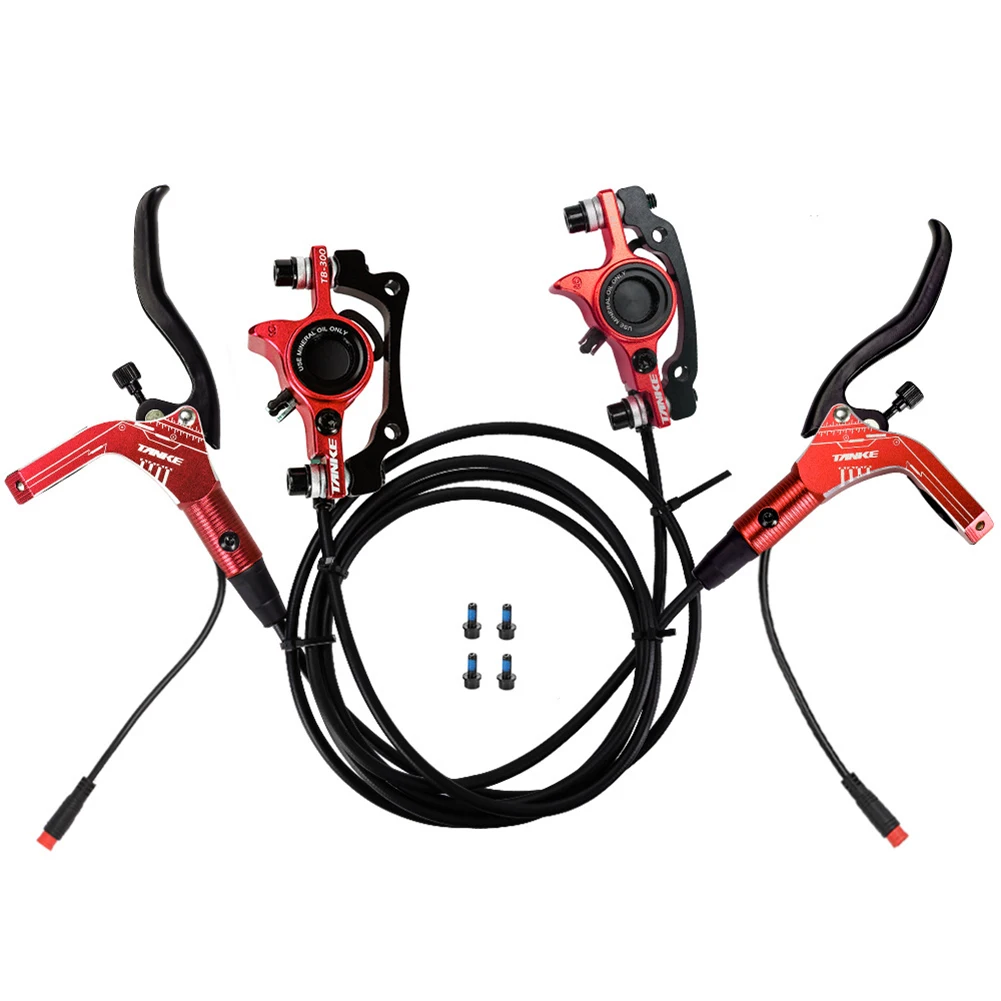 

EBike Hydraulic Disc Brake Set Electric Bicycle Scooter Cut Off Brake Lever Durable E-bike Accessories Cycling Parts Bicicleta