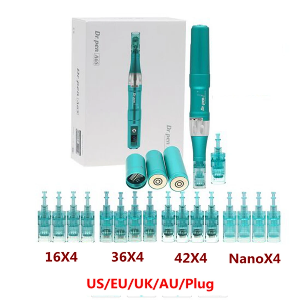 Dr.Pen Ultima A6S Electric Derma Pen with 18pcs Cartridges Wireless Auto Micro Needle Pen Skin Care Rejuvenation Machine CE