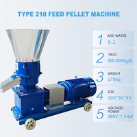 11kw Pellet Press Animal Feed Pellet Mill Biomass Pellet Machine  200kg/h-300kg/h 500kg/h-600kg/h