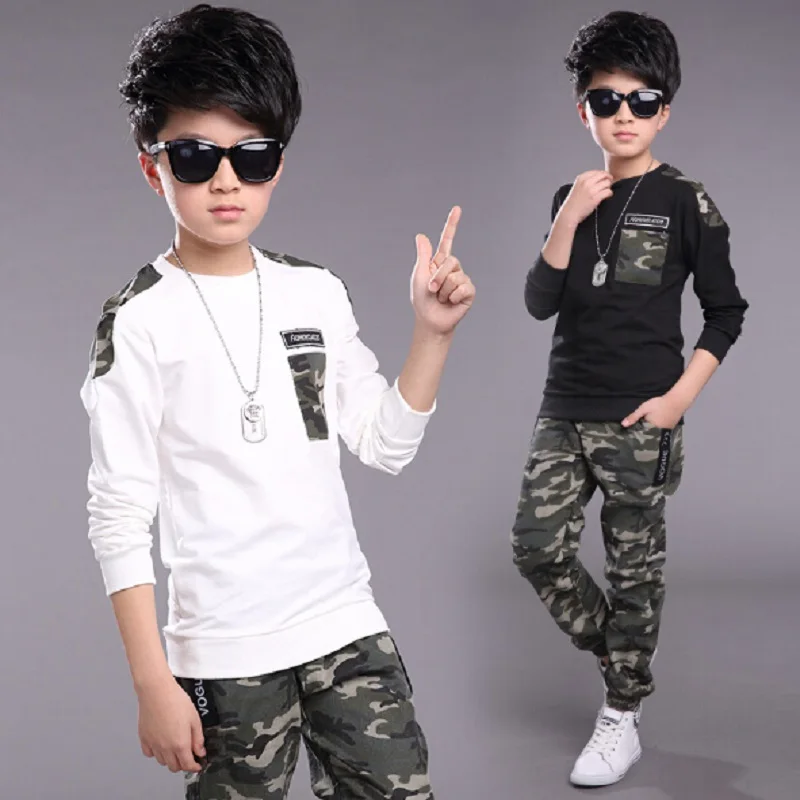 

Children Clothing Sets For Boys Camouflage Sports Suits Spring Kids Tracksuits 2022 Teenage Boys Sportswear 4 6 8 9 10 12 Years