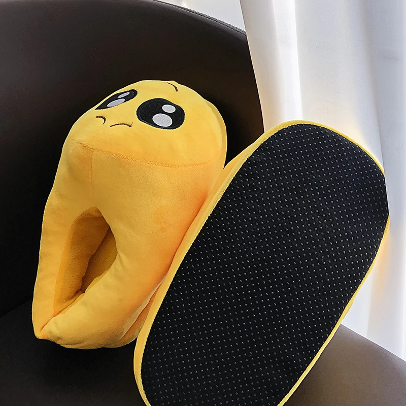 Fujeak 2022 New Winter Warm Plush Comfortable Couple Cute Women's Cotton Slippers Men's Home Trend Non-slip Indoor Floor Shoes