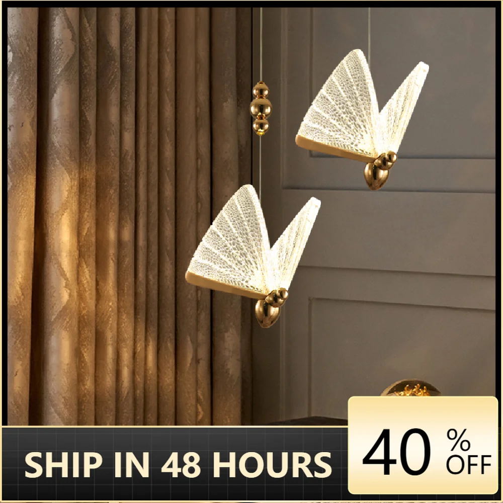 

Butterfly Luxury LED Pendant Light for Kitchen Dining Room Coffee House Bedroom Suspension Hanging