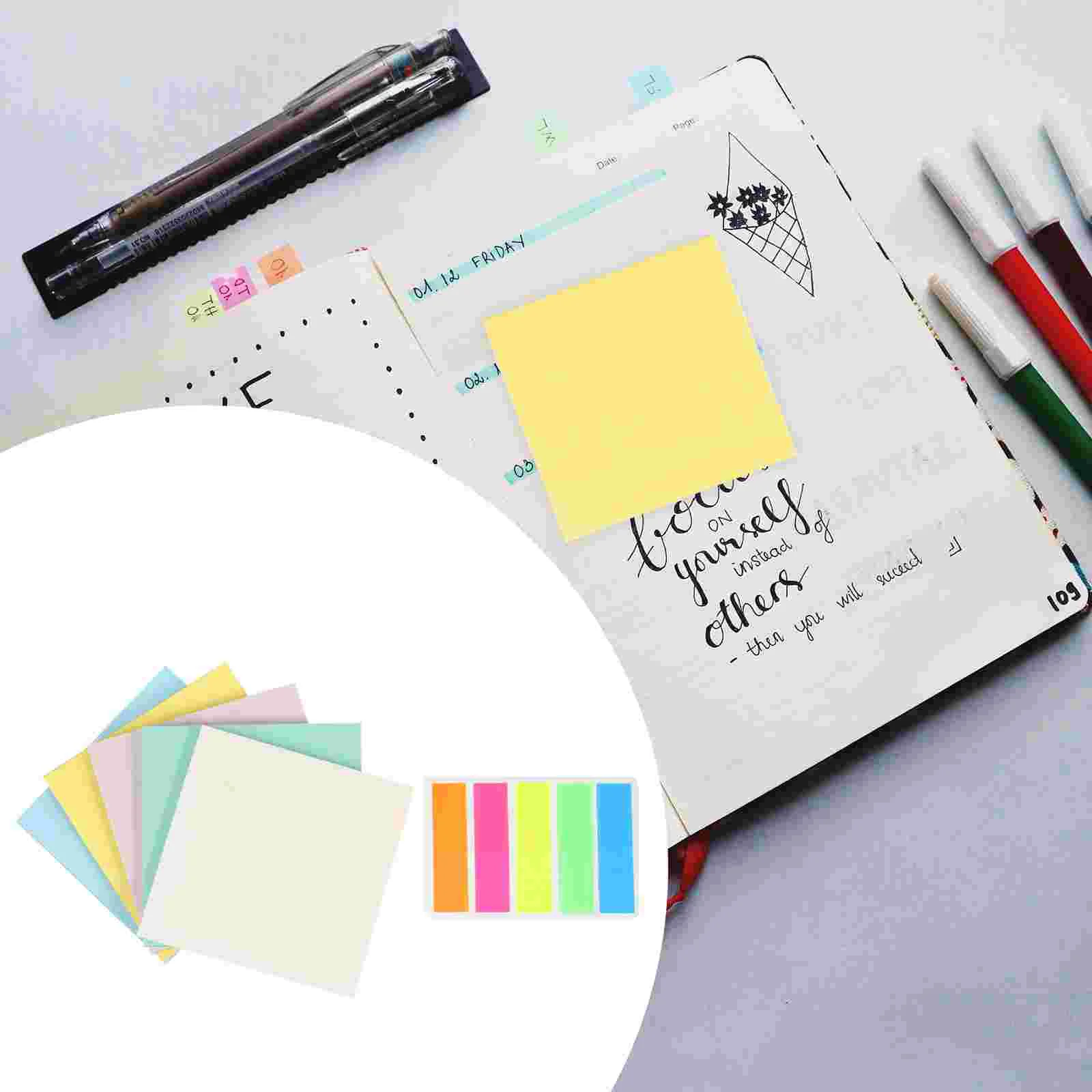 

6 Sets of Sticky Memo Pads Tearable Memo Notes Message Leaving Notes Memo Decals