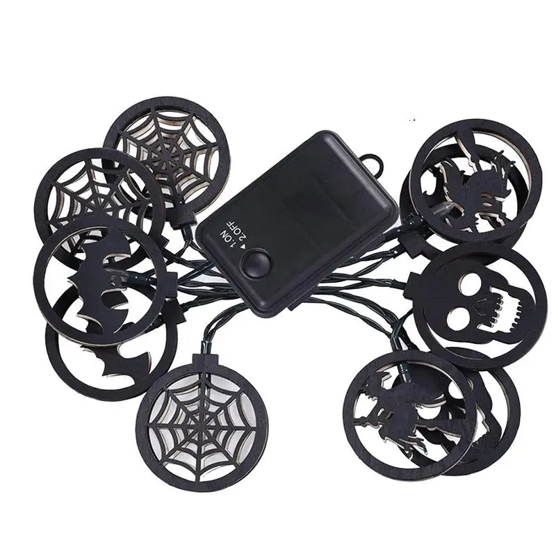 Гирлянда на Хэллоуин, уличные украшения, 20 лампочек, гирлянда для внутреннего двора, уличная гирлянда с питанием от батареи для украшения спереди