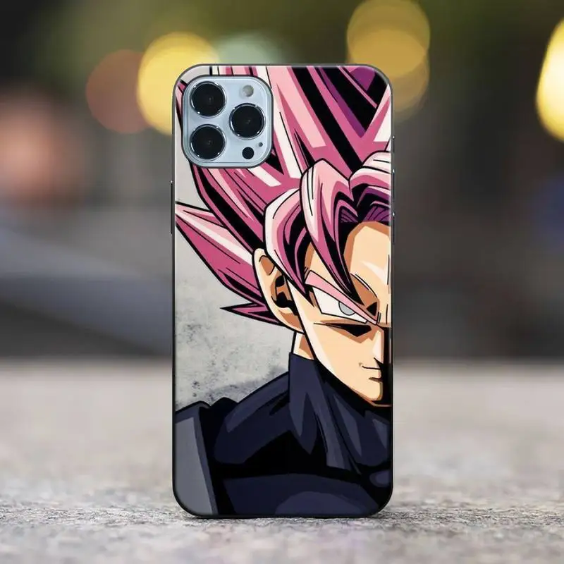 Дизайнерский чехол для телефона Dragon DBZ черный iPhone 13 12 11 Mini Pro X XR XS Max 6 6s 7 8 Plus SE с