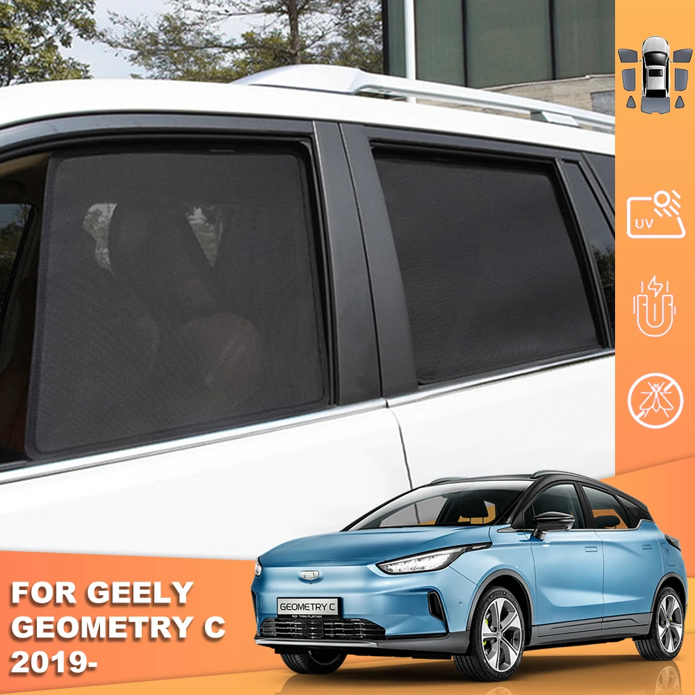 

For Geely Geometry C 2020 2021 2022 2023 Magnetic Car Sunshade Shield Front Windshield Curtain Rear Side Window Sun Shade Visor