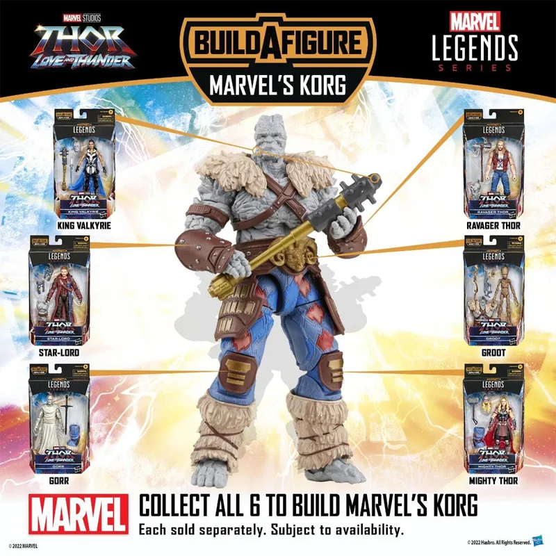 

Marvel Legends Love and Thunder Marvel's Korg Action Figure Model Toy Collection King Valkrie Gorr Groot Star-load Ravager Thor
