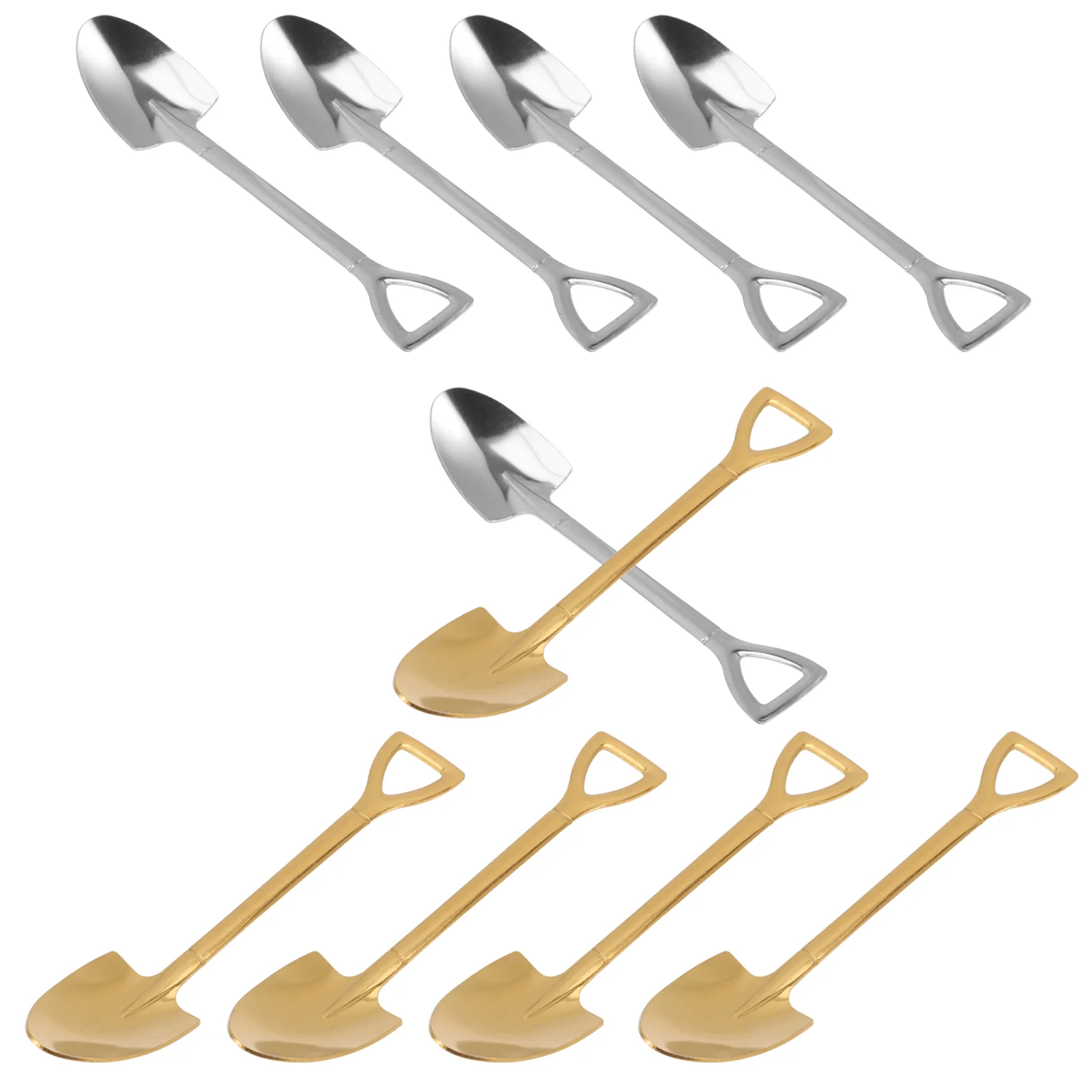 

20Pcs Shovels Spoon Stainless Steel Spoon Mini Shovel Decor Dessert Shop Supply
