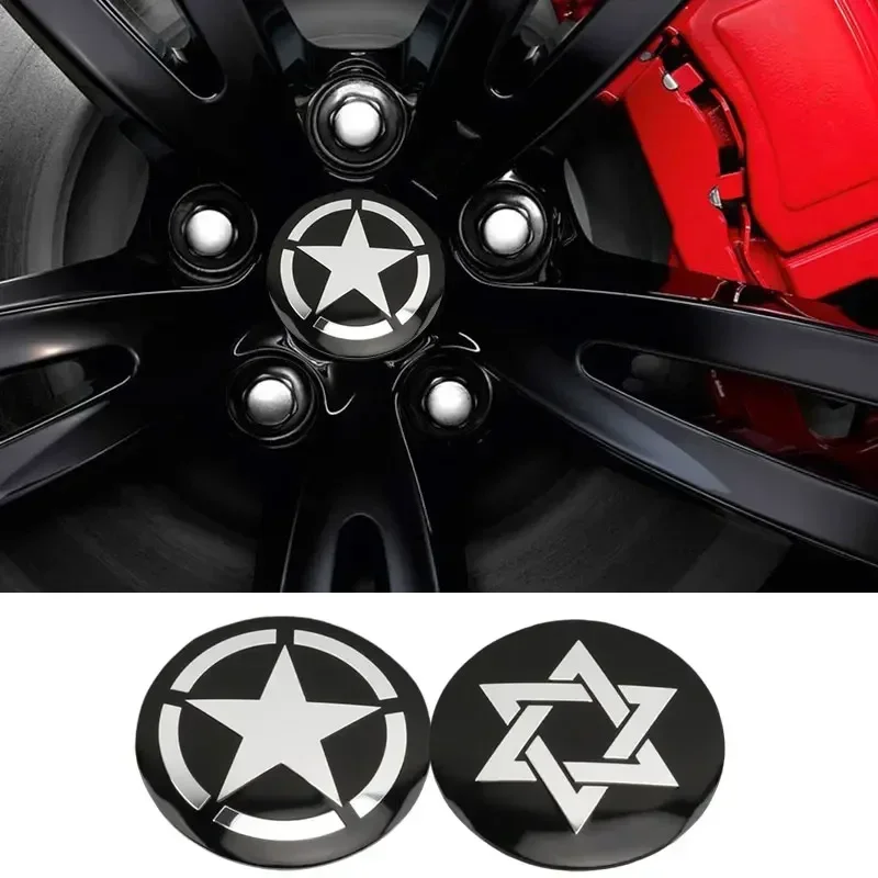 4 шт. 56 мм звездная эмблема центра колеса автомобиля колпаки ступиц наклейки для