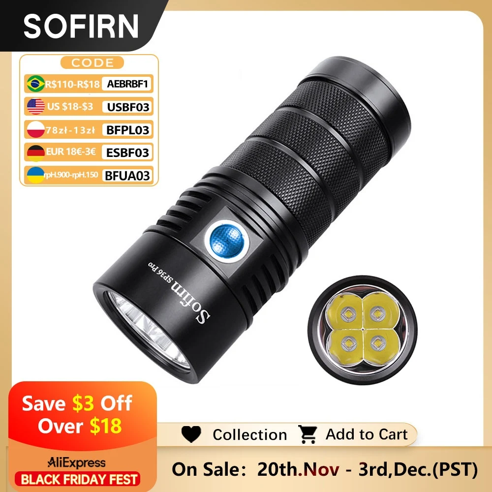 

Sofirn SP36 Pro Anduril 4*SST40 фонарь