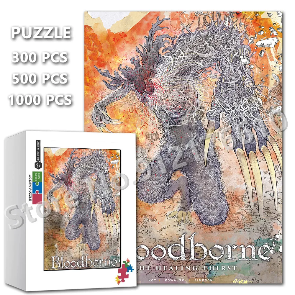

Bloodborne Fashion Game Assembling Puzzles 1000 Pieces Hunter Gaming Print Jigsaw Puzzles Decompression Educational Toys Gifts