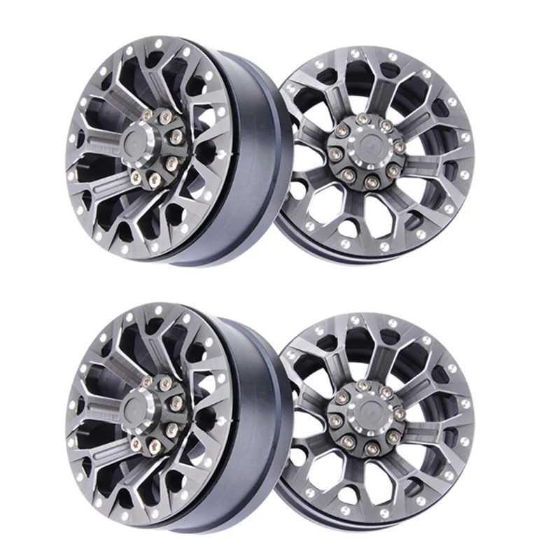 

4Pcs 1.9 Inch Metal Beadlock Wheel Rims For Jeep Wrangler 1/10 RC Rock Crawler Axial SCX10 II TRX4 Wheel Hub