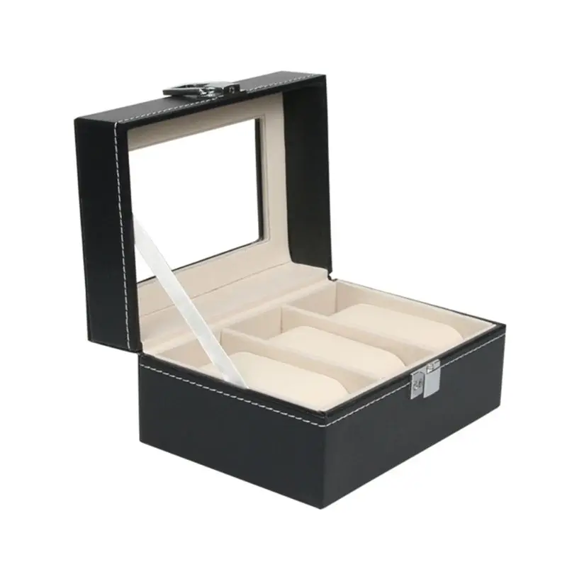 

3 Slots Portable Watch Storage Box Chic Vintage Leather Watches Roll Travel for CASE Wristwatch Pouch Organizer Boxes