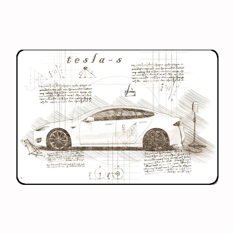 

Tesla Model S Metal Sign Poster Garage Living Room Cinema Living Custom Tin Vintage Home Decor