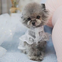 fashion summer pet dog clothes princess lace breathable sunscreen skirt for small dogs puppy cat yorkshire chihuahua teddy