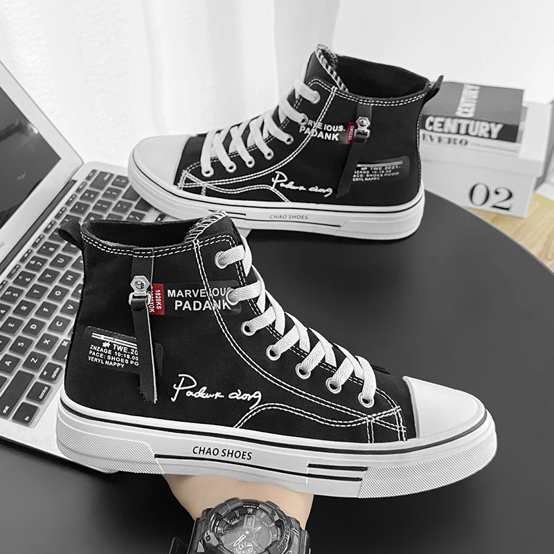 

High-heeled Shoes Canvas Shoes Casual Shoes Korean Students' Shoes Men's Shoes Tide Shoes Four Seasons