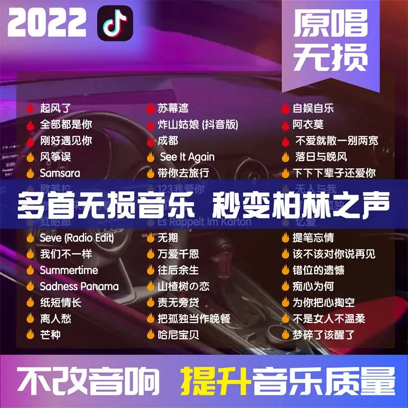 4300songs + 100video Chines music MP3 64G/32G car USB