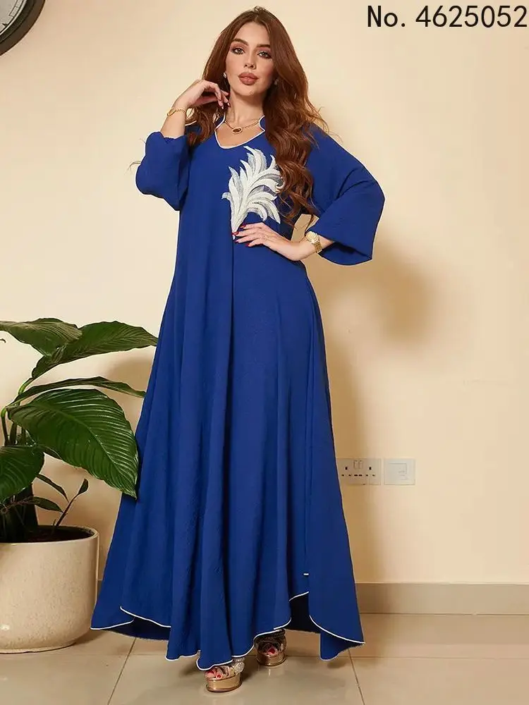 

Рамадан Eid Mubarak Абая для женщин Caftan Marocain Abaya Дубай, Турция Ислам Мусульманское Платье длинное женское платье Djellaba