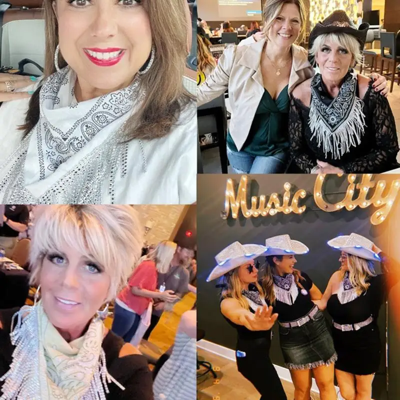 Девушка-ковбой Банданы Девичник Шейный платок Дискотека