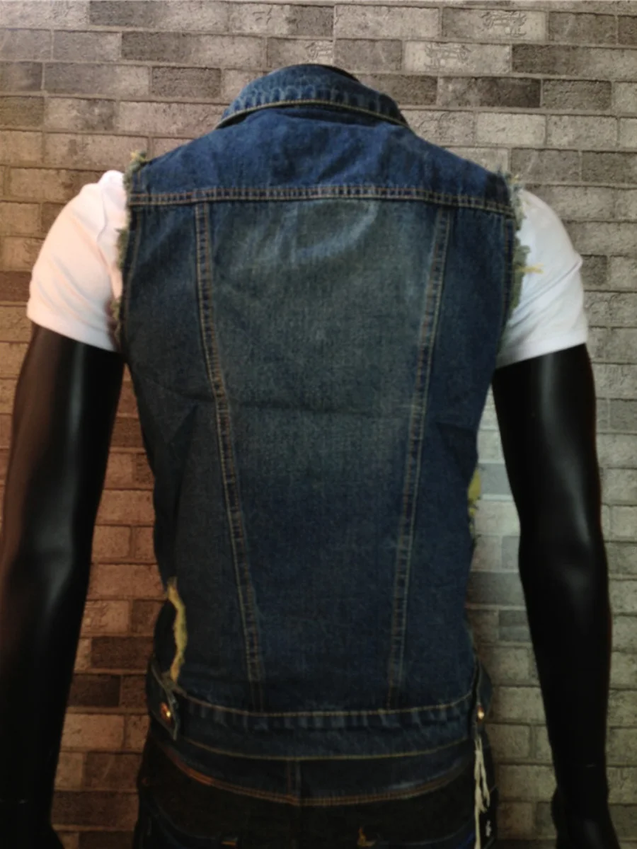 Осенний модный персонализированный мужской мотоциклетный жилет больших