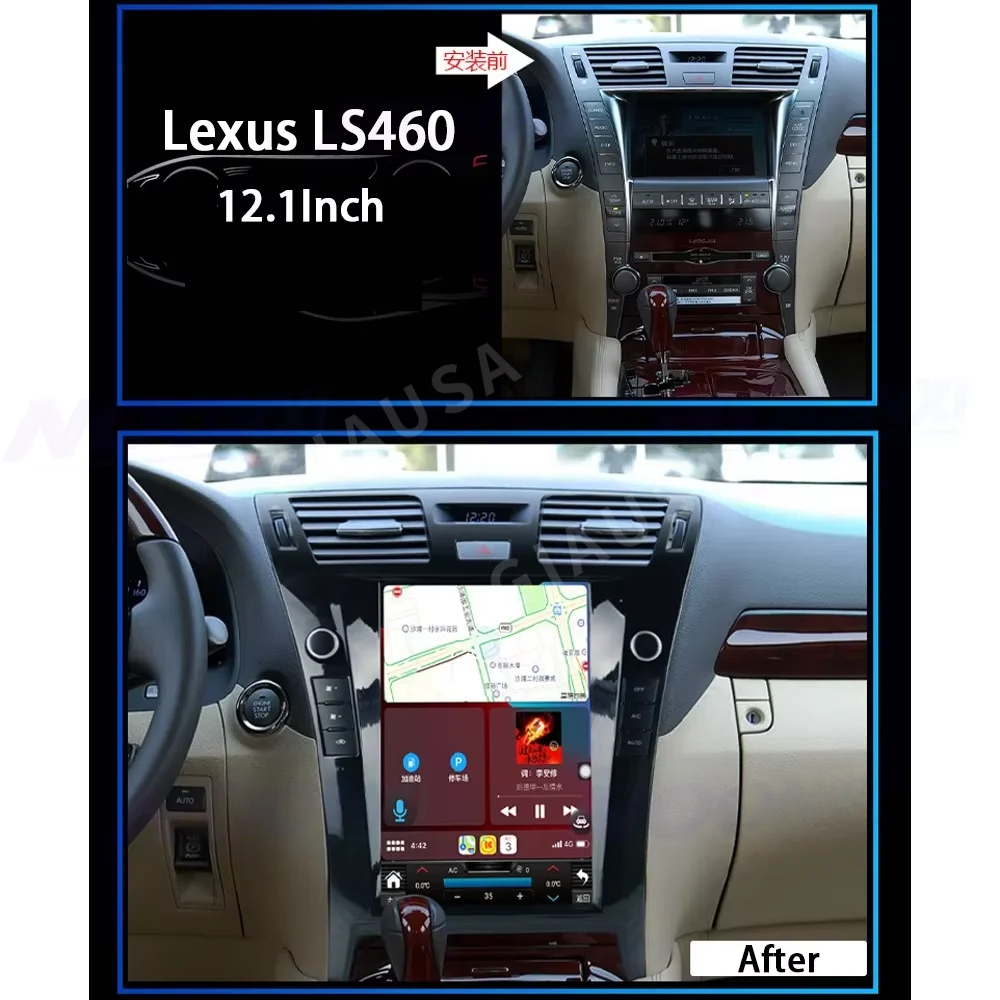 Фото Авто радио Android 14 для Lexus LS46 2006-2010, автомобильный GPS-навигатор, авто стерео экран, мультимедийный радиоплеер, головное устройство Carplay №2