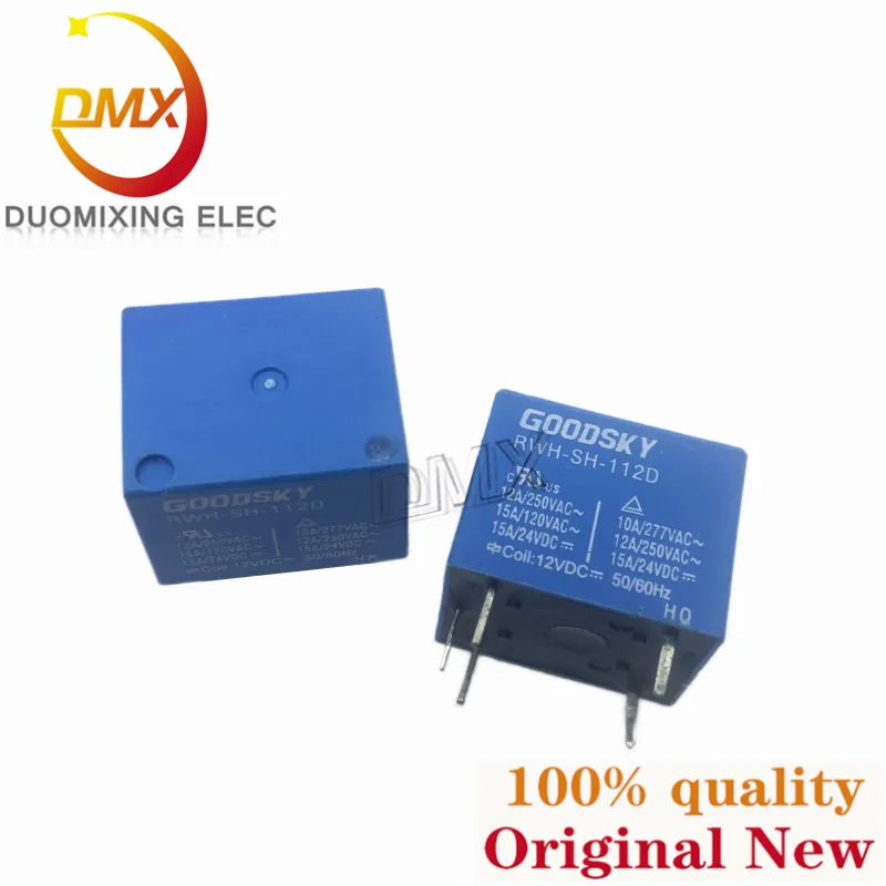 10 шт./партия, быстрое реле для Guoxing 5-pin 12A/250VAC 15A/120VAC 15A/24VDC 10A/277VAC 12A/250VAC 12VDC 24VDC