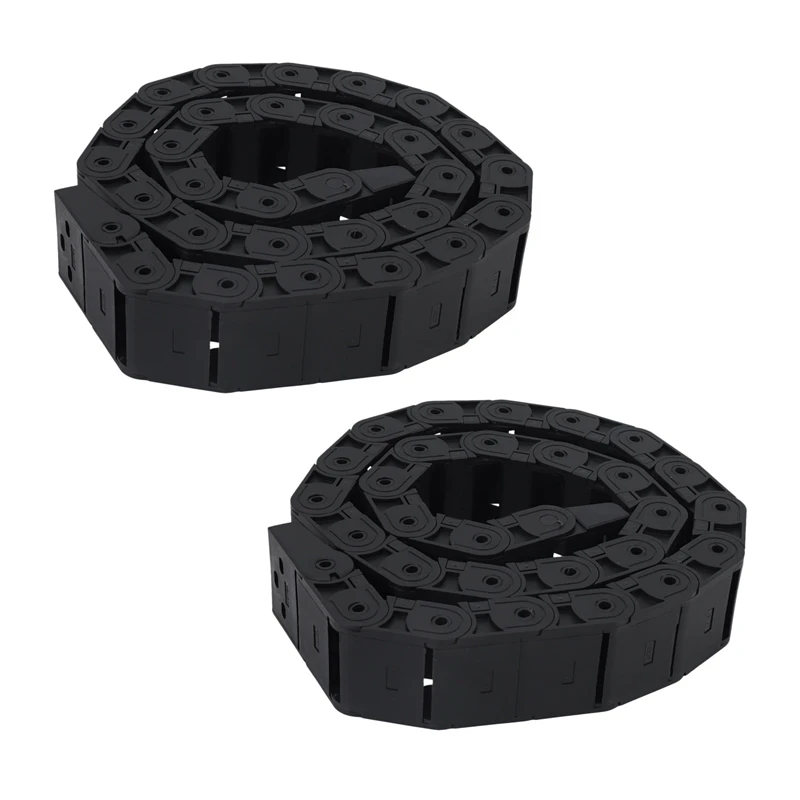 

2X18 мм X 37 мм черная Гибкая полузакрытая кабельная цепь 1 м 39,4 дюйма